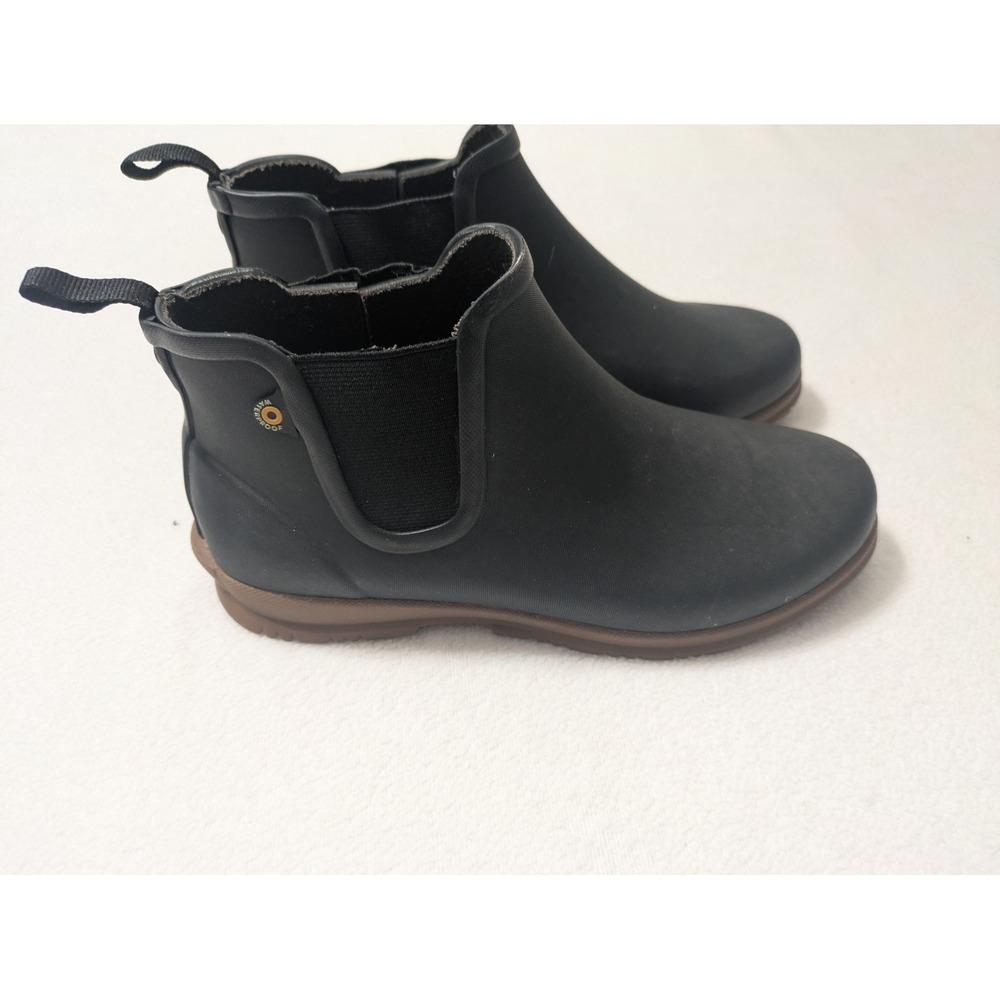Bogs Sweet Pea Mid Waterproof Rain Boots Black Womens Sz 6 - Picture 5 of 9